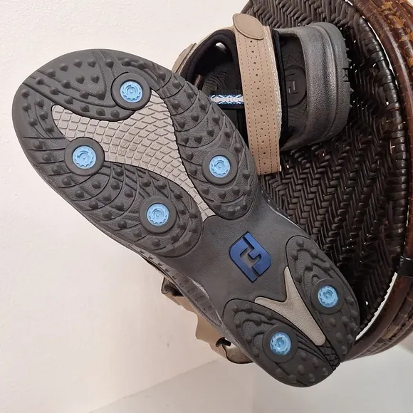 FootJoy FJ Tan Strap Open Toe Spikes Golf Sandals 45318 Men’s Size 13 M