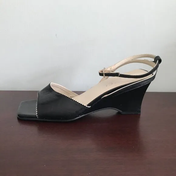 Franco Sarto | Black Wedge Sandals