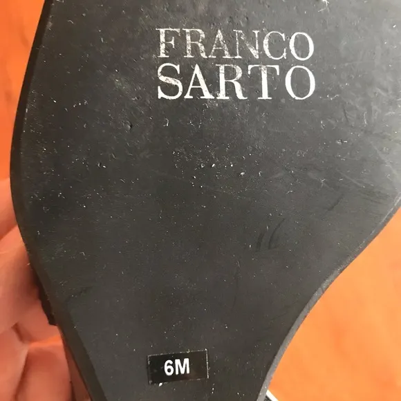 Franco Sarto | Black Wedge Sandals