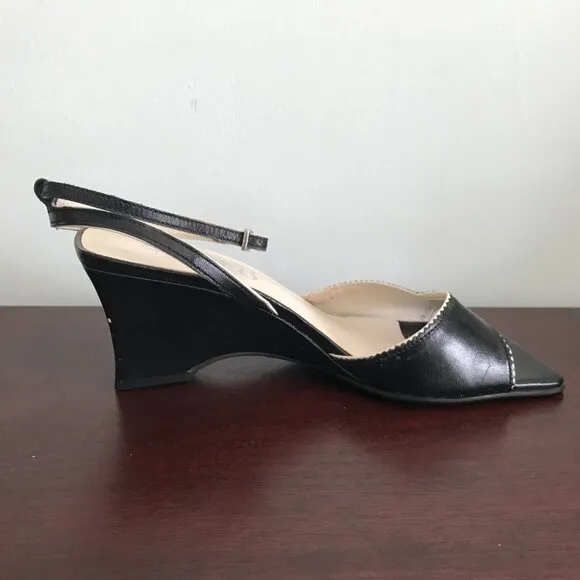 Franco Sarto | Black Wedge Sandals