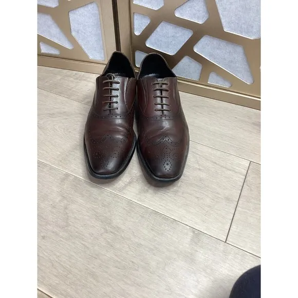 FRASOICUS Men Dress Shoes Leather Brogue oxford derby us 11 brown