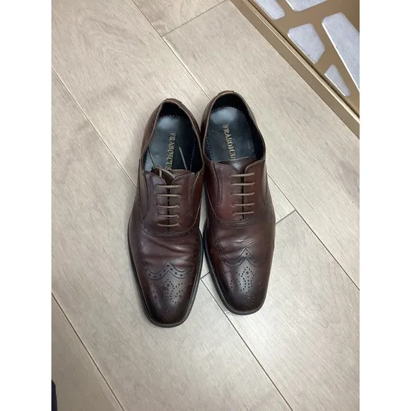 FRASOICUS Men Dress Shoes Leather Brogue oxford derby us 11 brown