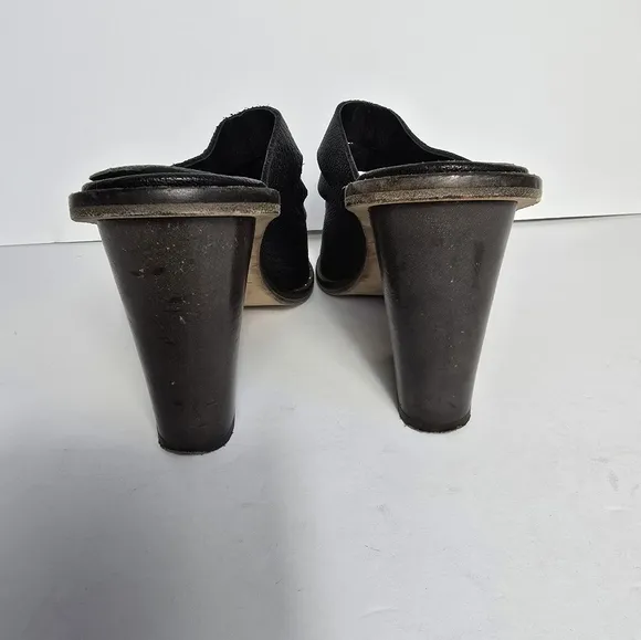 Freda Salvador Leather Peep-Toe Heel Sandals In Black Women's 9