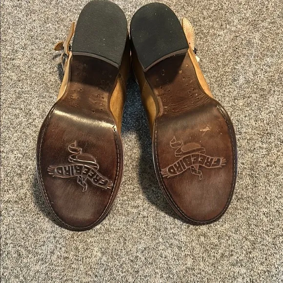 Free Bird Tan Heeled Boots with Adjustable Straps