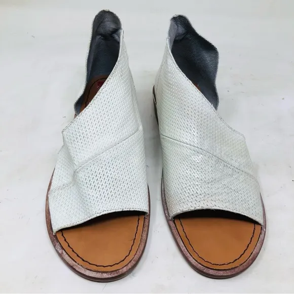 Free People Cream White Perforated Sandals