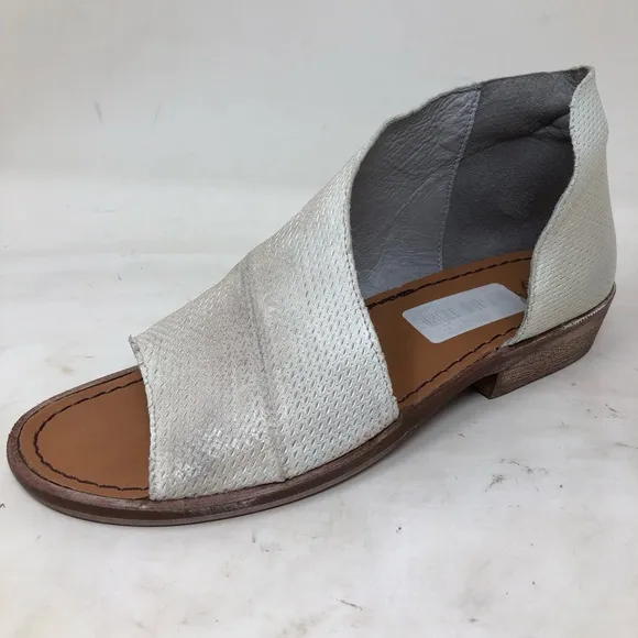 Free People Cream White Perforated Sandals