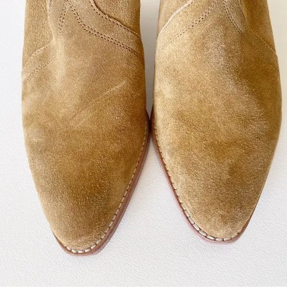 Free People Mules New Frontier Shoes Suede Slip On Casual Western Boho Tan 7