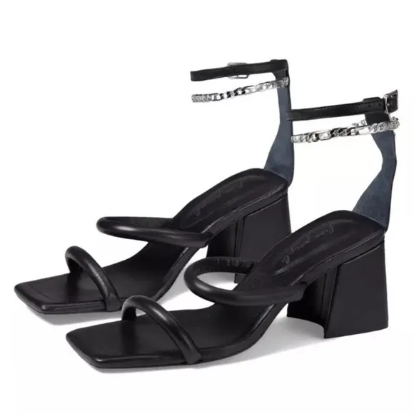 Free People Parker Chain Heel Sandals Black EU 36