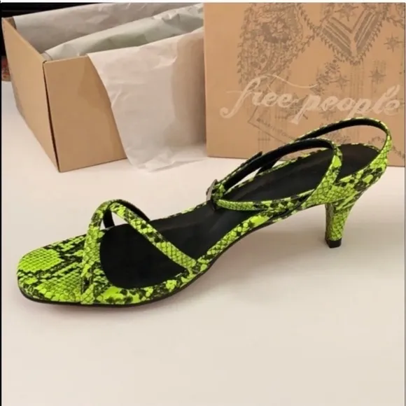 Free People Strappy Kitten Heel Sandals