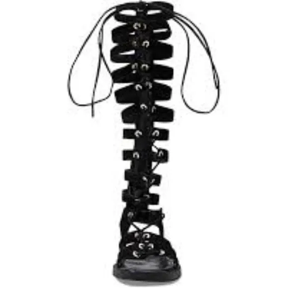 FREE PEOPLE Suede Sun Chaser Tall Gladiator Sandals