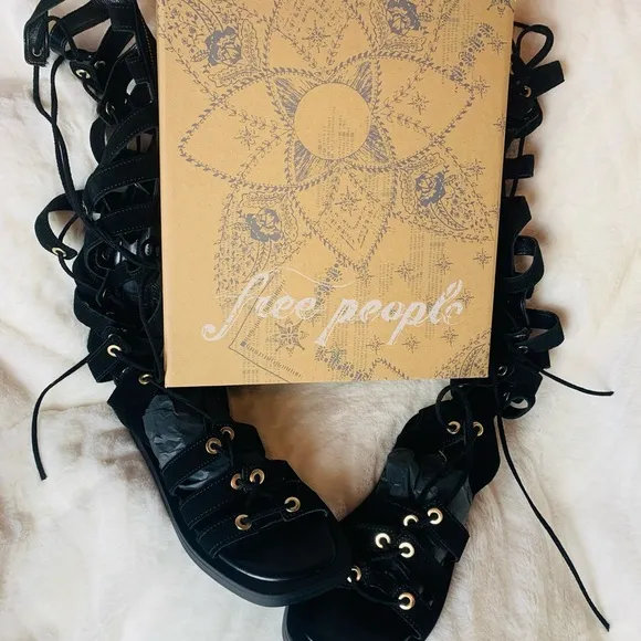FREE PEOPLE Suede Sun Chaser Tall Gladiator Sandals