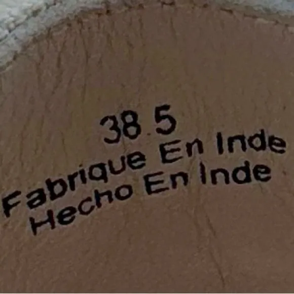 Free People Sun Peaks Embellished Sandals Ivory Size EU 38.5 US 8.5 New with box