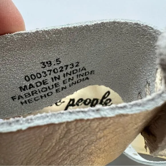 Free People Vacation Day Wrap Sandal  In Vintage Gold Leather Size 39.5 EU