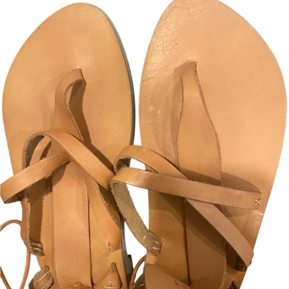Free People Vacation Day Wrap Sandals NWOT,Brown Strappy Sandals, Size 39