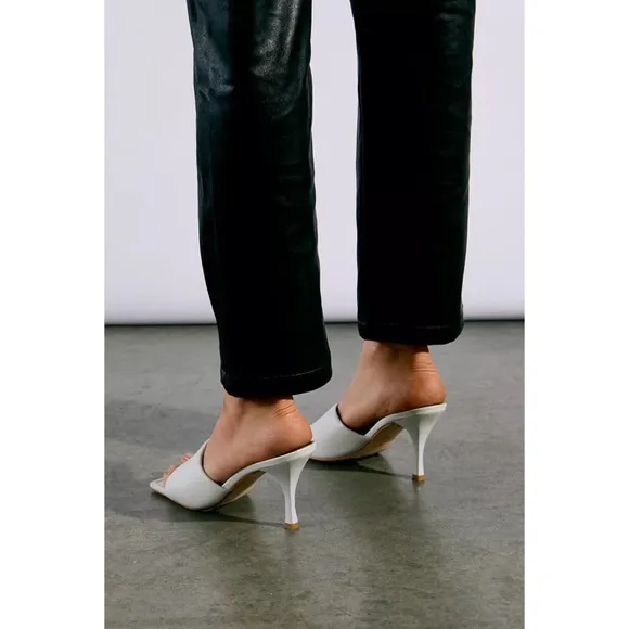 Free People x Alohas Loren Puffy Leather Mule Heels