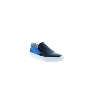 FRENCH CONNECTION Mens Black Marcel Platform Slip On Leather Sneakers Shoes 8