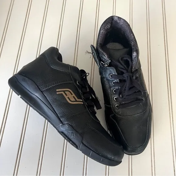 Friendly Adaptive Shoes Men's Medimoto Mid-Top Black Leather Shoe 10WW MENS