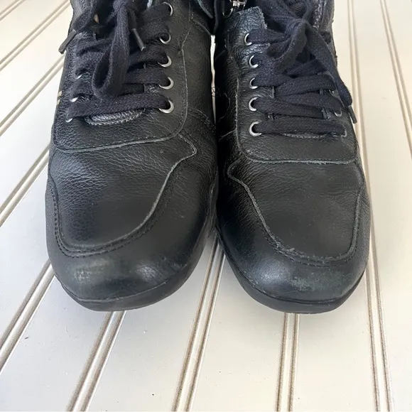 Friendly Adaptive Shoes Men's Medimoto Mid-Top Black Leather Shoe 10WW MENS