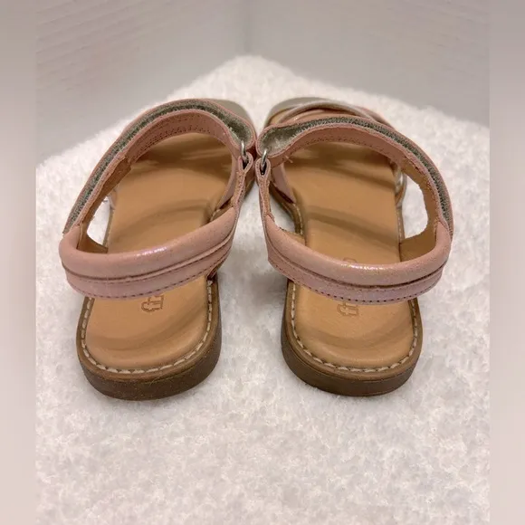 Froddo Girls Pink/Gold Strap Leather Sandals Size EU 34 US 3.  Like New!
