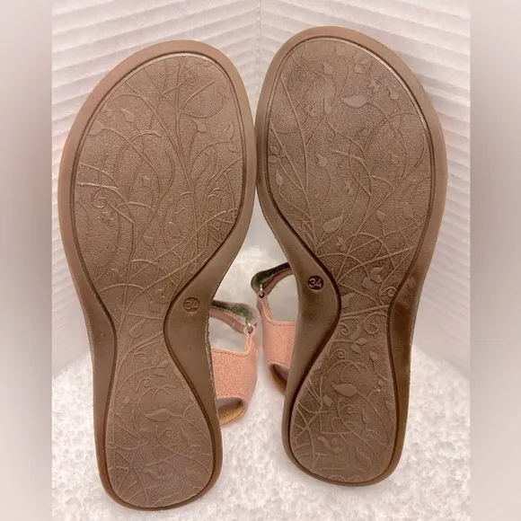 Froddo Girls Pink/Gold Strap Leather Sandals Size EU 34 US 3.  Like New!