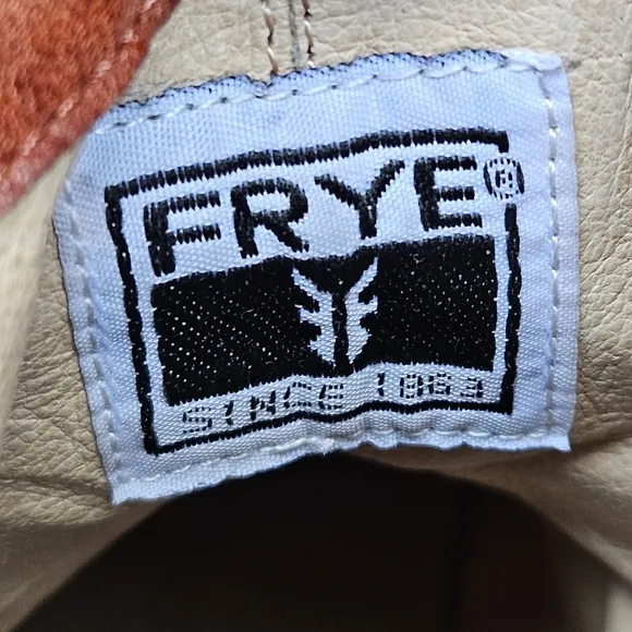 Frye Anna Shortie Boot cognac brown distressed leather style 3471055 size 7 M
