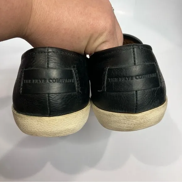 Frye Dylan slip on shoes black leather size 8.5