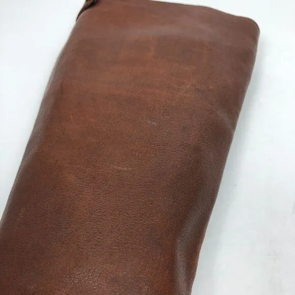 Frye Melissa Button Back Zip Boots Womens 8 Cognac Brown Leather Tall Riding
