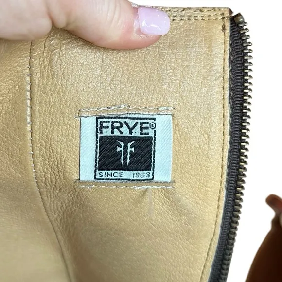 Frye Melissa Knee High Brown Harness Boots Size 5 1/2