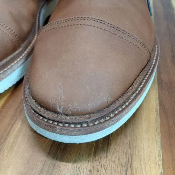 Frye Paul Bal Oxford Shoes Mens Size 8.5 D Cap Toe Tan Leather Lace‎ Up Comfort