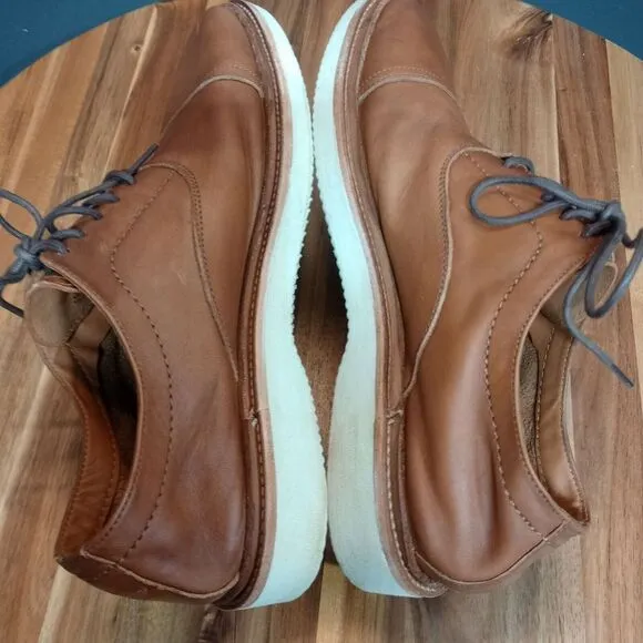 Frye Paul Bal Oxford Shoes Mens Size 8.5 D Cap Toe Tan Leather Lace‎ Up Comfort