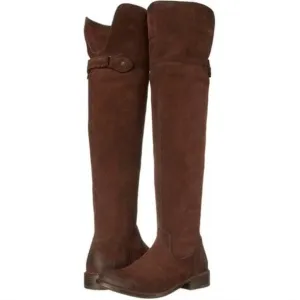 FRYE Shirley Over The Knee OTK Suede Boots Brown