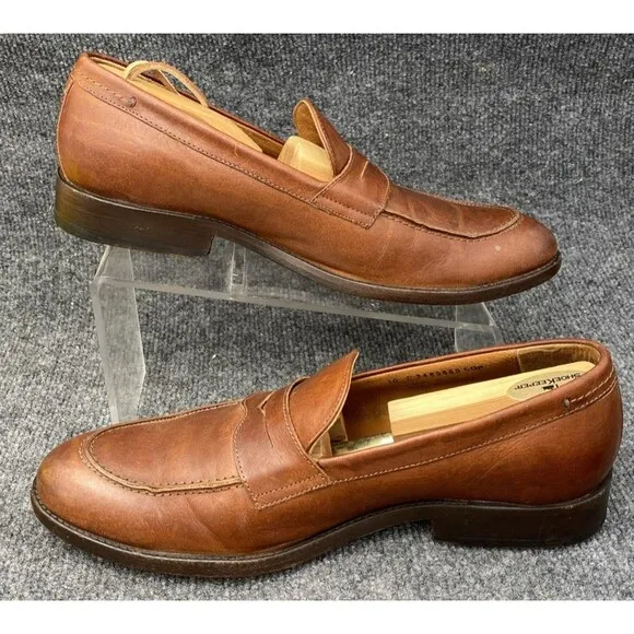 Frye Shoes Men's Size 10 Copper Brown Slip-On Leather Penny Moc Toe Loafer