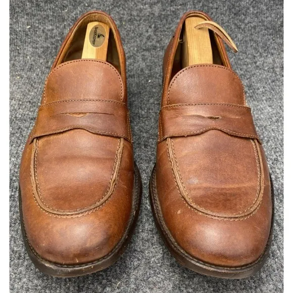 Frye Shoes Men's Size 10 Copper Brown Slip-On Leather Penny Moc Toe Loafer