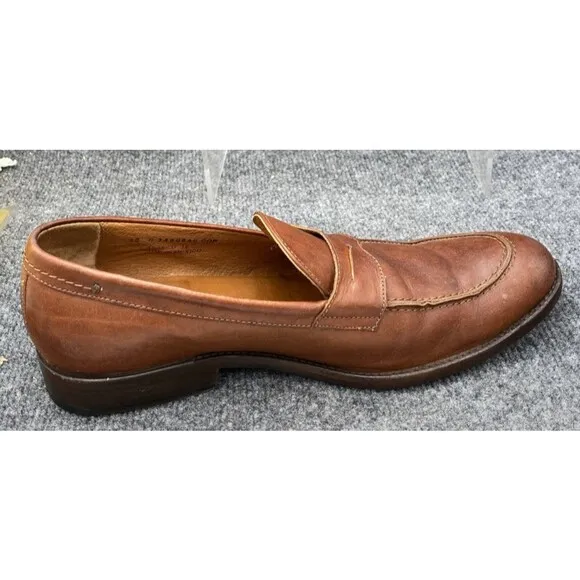 Frye Shoes Men's Size 10 Copper Brown Slip-On Leather Penny Moc Toe Loafer