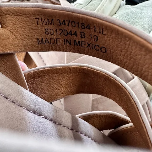 Frye Women’s Toe Strap Tait Softy Almond Toe Leather Slingback Sandal Size 7.5