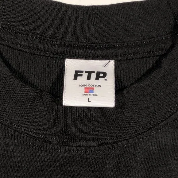 FTP monster Energy Logo Black Tee T Shirt Size Large L Streetwear B8