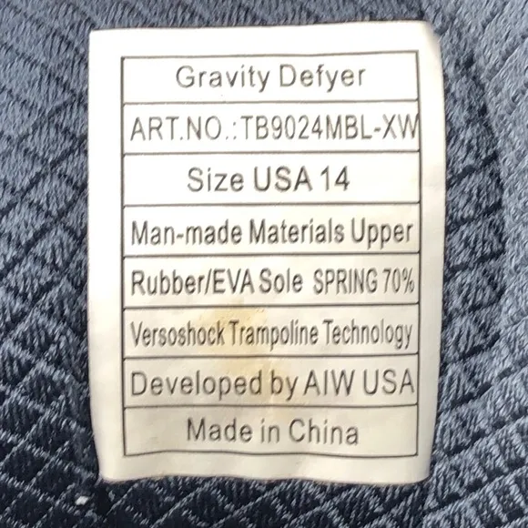 G-Defy Gravity Defyer Mighty Walk Athletic Shoes 14 XW