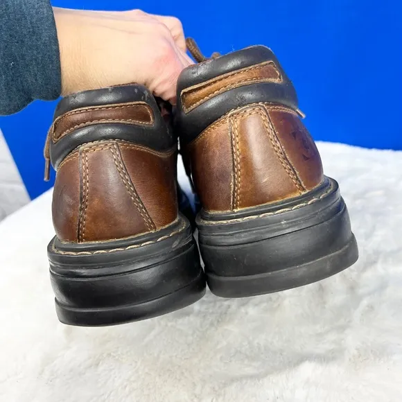 |•GBX•| Brown Leather Heavy Duty Rigged Work Shoe Size 10