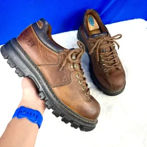 |•GBX•| Brown Leather Heavy Duty Rigged Work Shoe Size 10