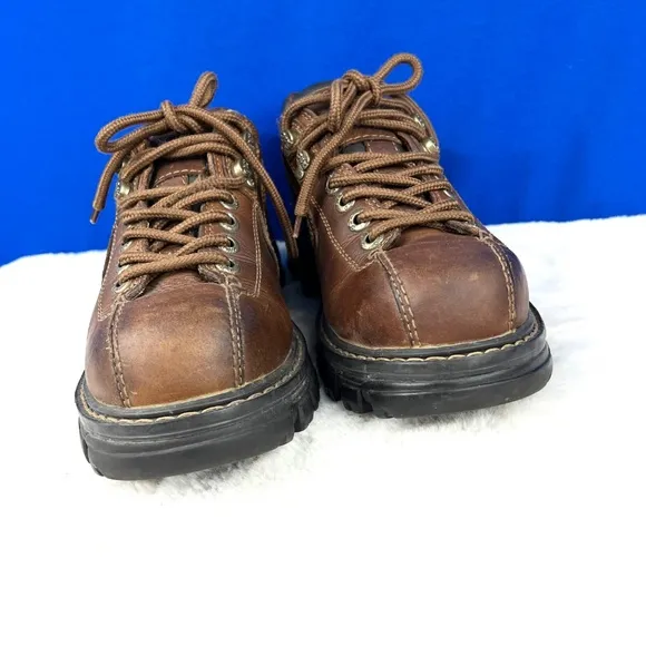 |•GBX•| Brown Leather Heavy Duty Rigged Work Shoe Size 10