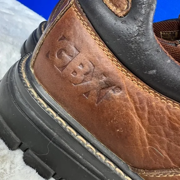|•GBX•| Brown Leather Heavy Duty Rigged Work Shoe Size 10