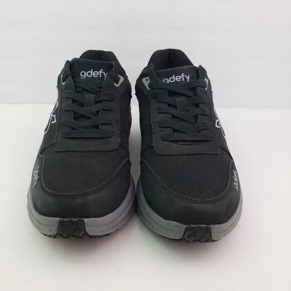 Gdefy Gravity Defyer Orion Mens Size 11 Black Leather Orthotic Walking Shoes