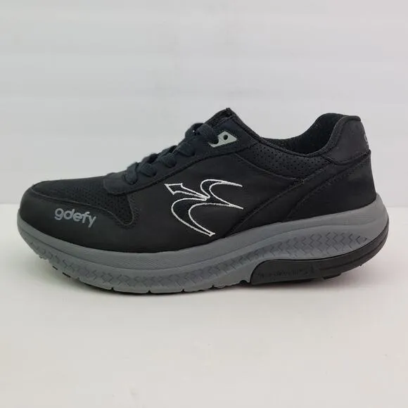 Gdefy Gravity Defyer Orion Mens Size 11 Black Leather Orthotic Walking Shoes