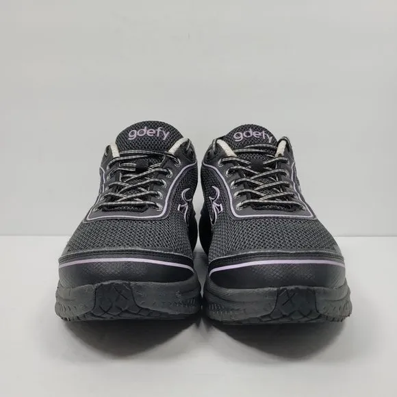 GDefy Gravity Defyer Women's Black Purple Sneakers TB9024FLP-W US Size 10.5