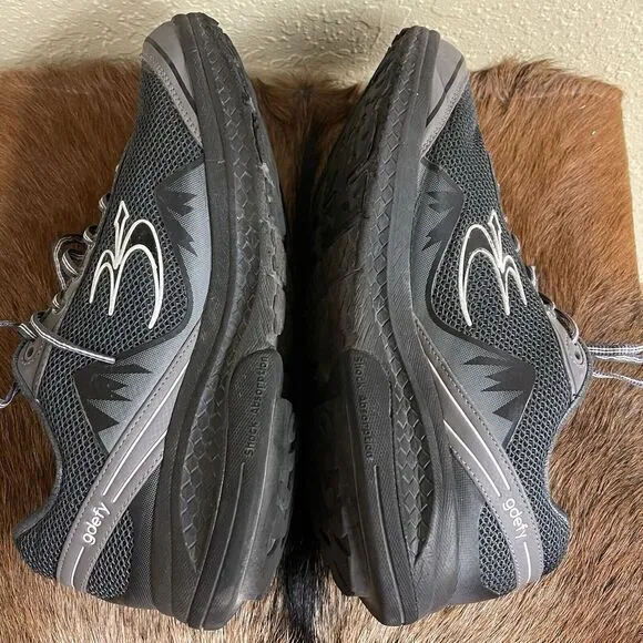 GDEFY Mens 11.5 Gravity Defyer Mighty Walk Comfort Sneakers‎ Shoes Black Gray