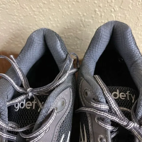 GDEFY Mens 11.5 Gravity Defyer Mighty Walk Comfort Sneakers‎ Shoes Black Gray