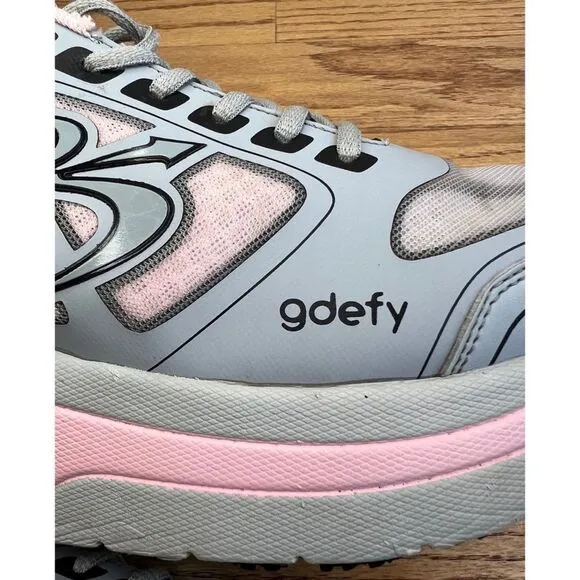 Gdefy Ion Women’s Athletic Shoes Grey and Pink Sneakers Size 10.5