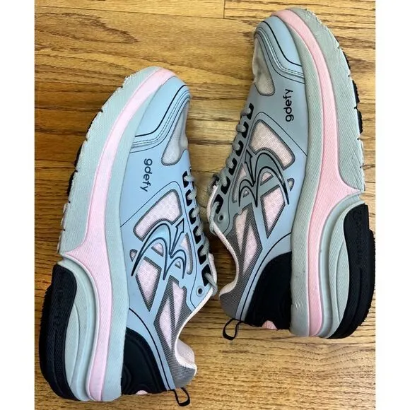 Gdefy Ion Women’s Athletic Shoes Grey and Pink Sneakers Size 10.5