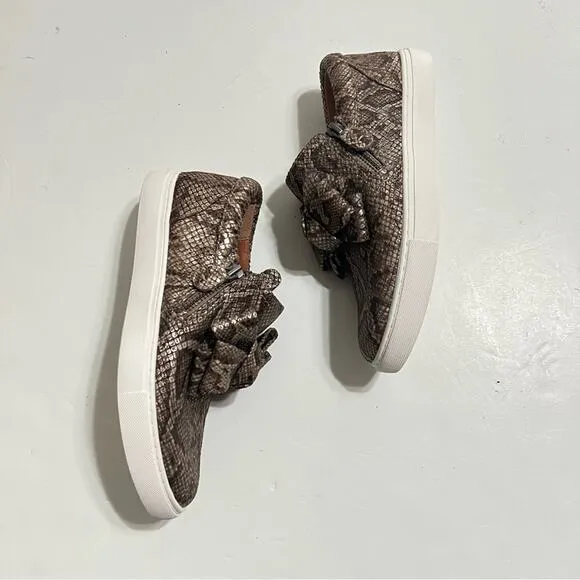 Gentle Souls Animal Print Hale Ribbon Sneakers Size 6