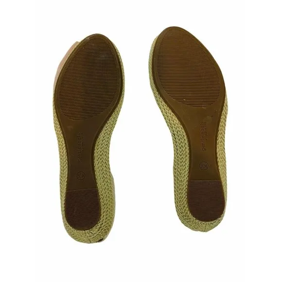 Gentle Souls Kenneth Cole Sandals Women's 9.5 Peony Lucille Low Wedge Espadrille